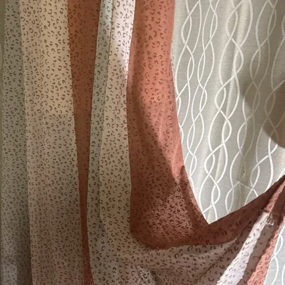 Maxi Dress Medium color block panels textured double v neck fairy boho Entre - Picture 4 of 9